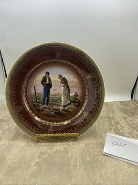 Antique Royal Vienna Beehive Z.S.&Co Bavaria Praying on Farm Decorative Plate